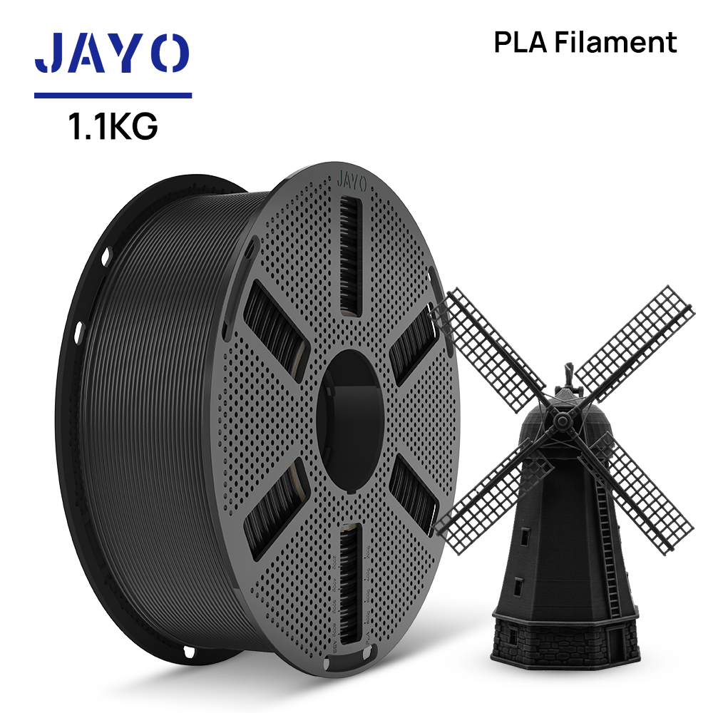 Black JAYO PLA filament 1.1 kg spool
