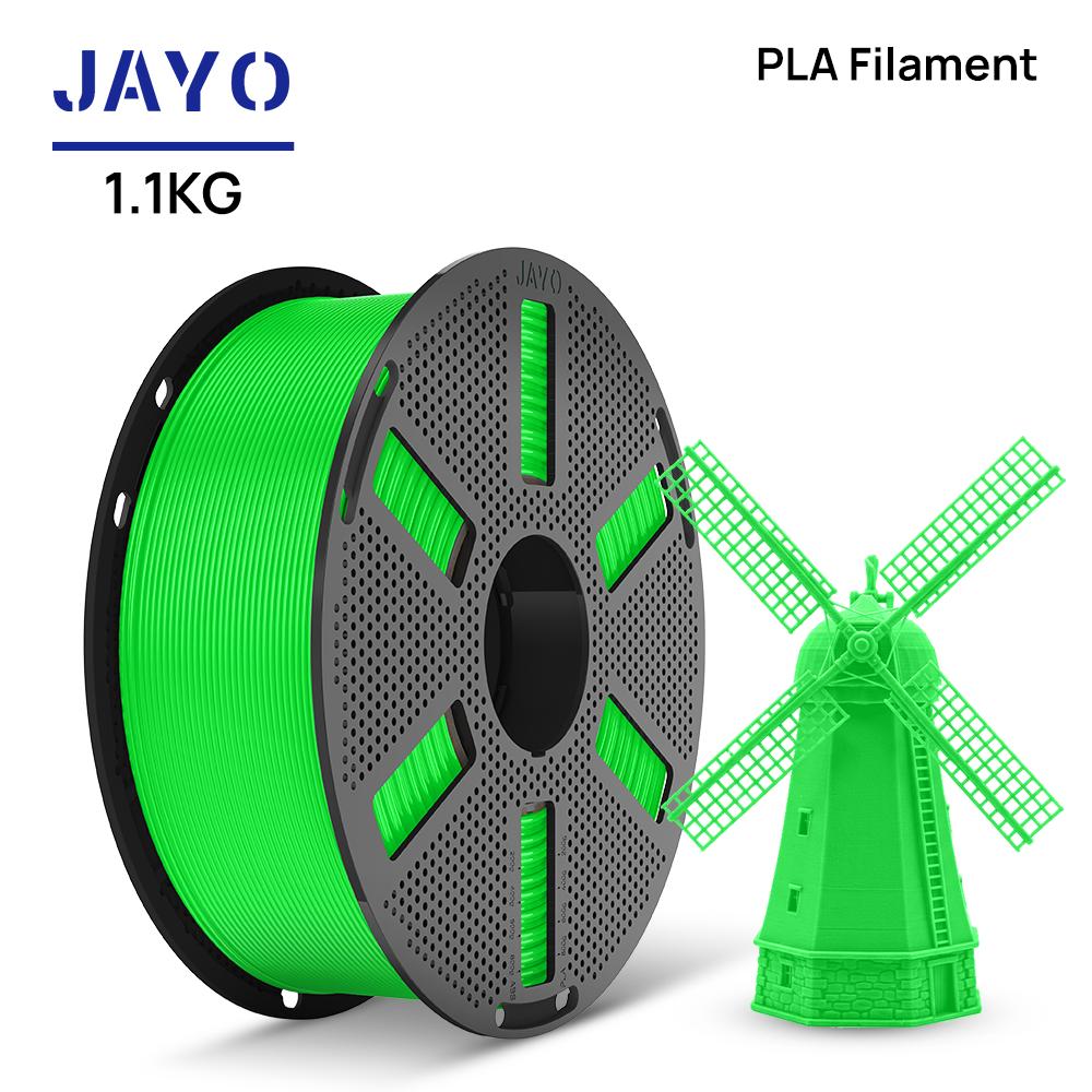 Green JAYO PLA filament 1.1 kg spool