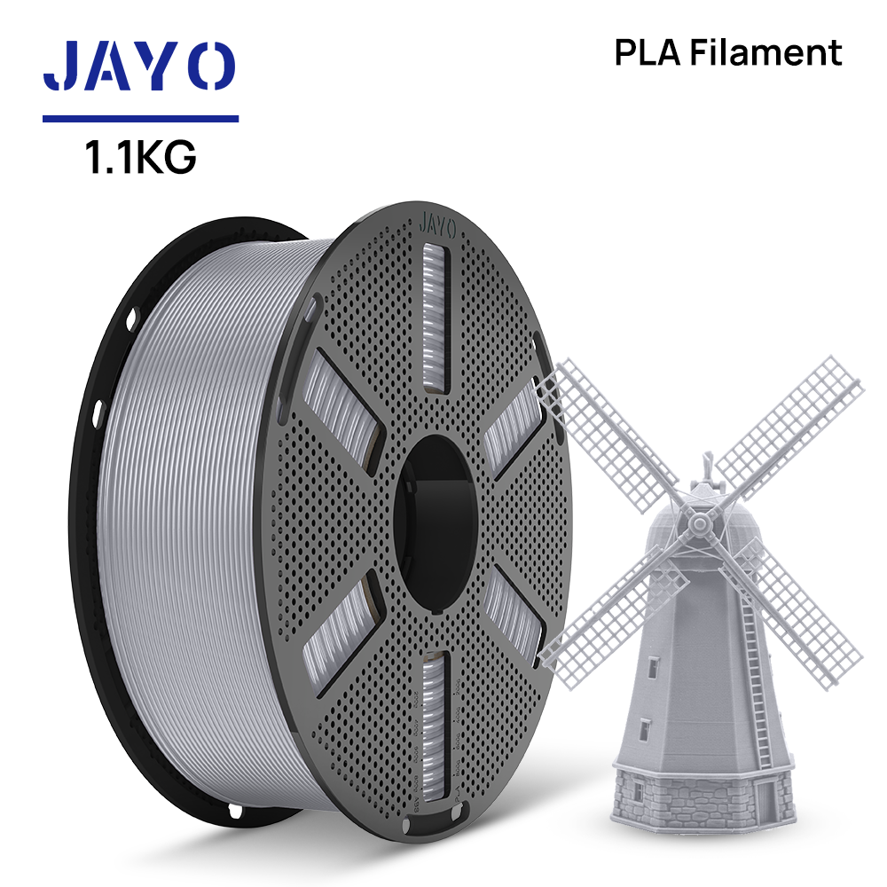 Silver JAYO PLA filament 1.1 kg spool