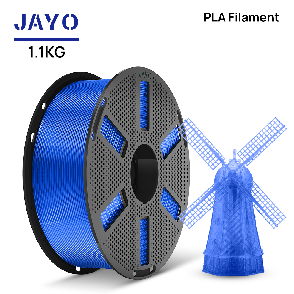Transparent Blue JAYO PLA filament 1.1 kg spool