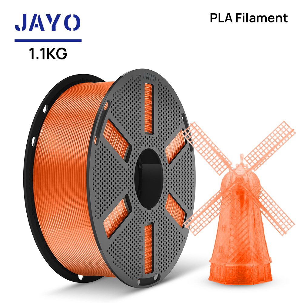 Transparent Orange JAYO PLA filament 1.1 kg spool