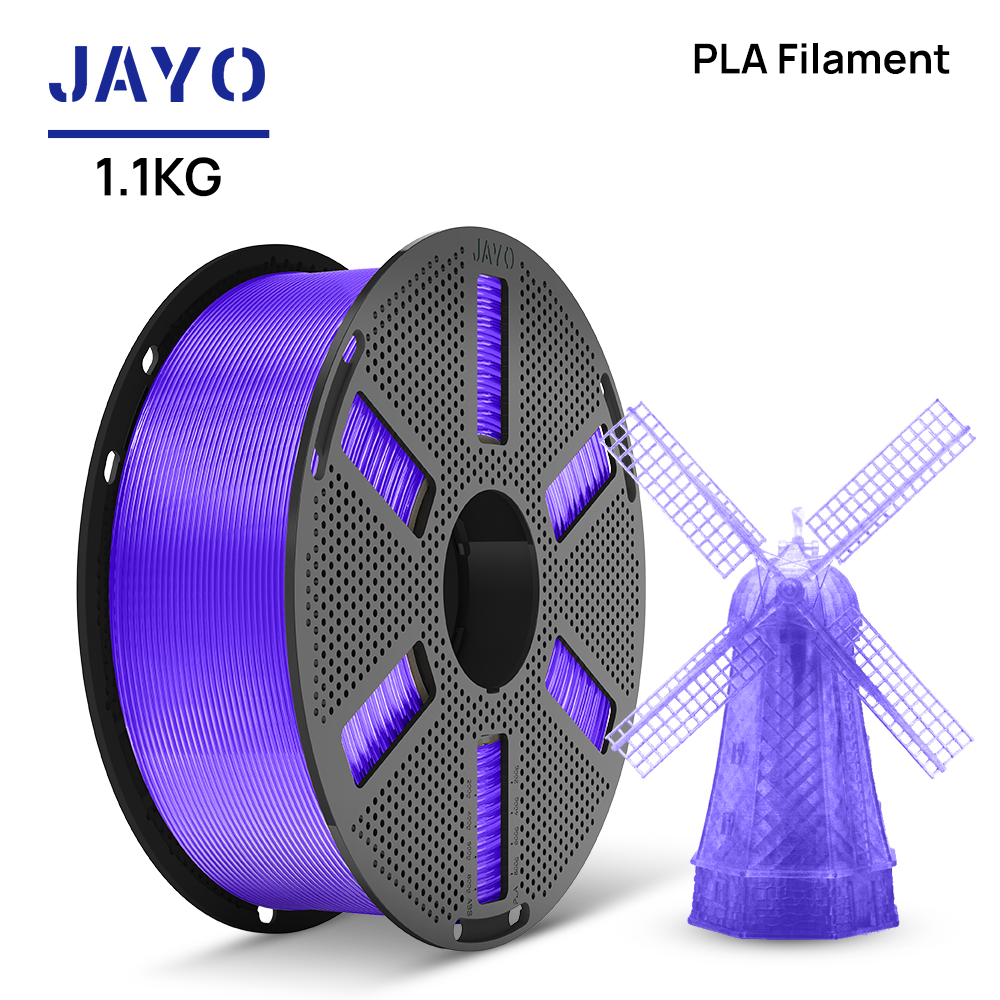 Transparent Purple JAYO PLA filament 1.1 kg spool