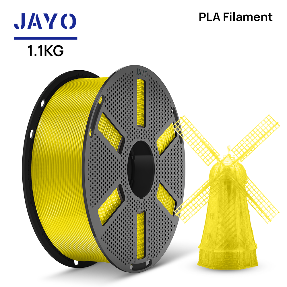 Transparent Yellow JAYO PLA filament 1.1 kg spool
